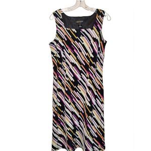 Vintage Metro Style Multicolor Silk Dress